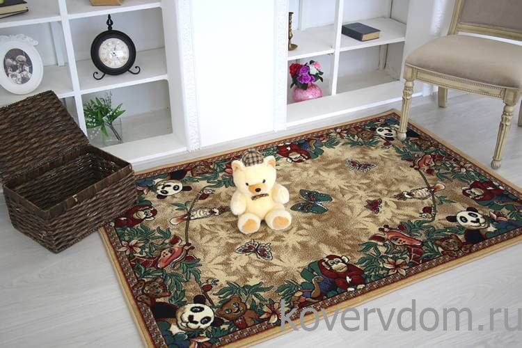 Детский ковер Джунгли бежевый